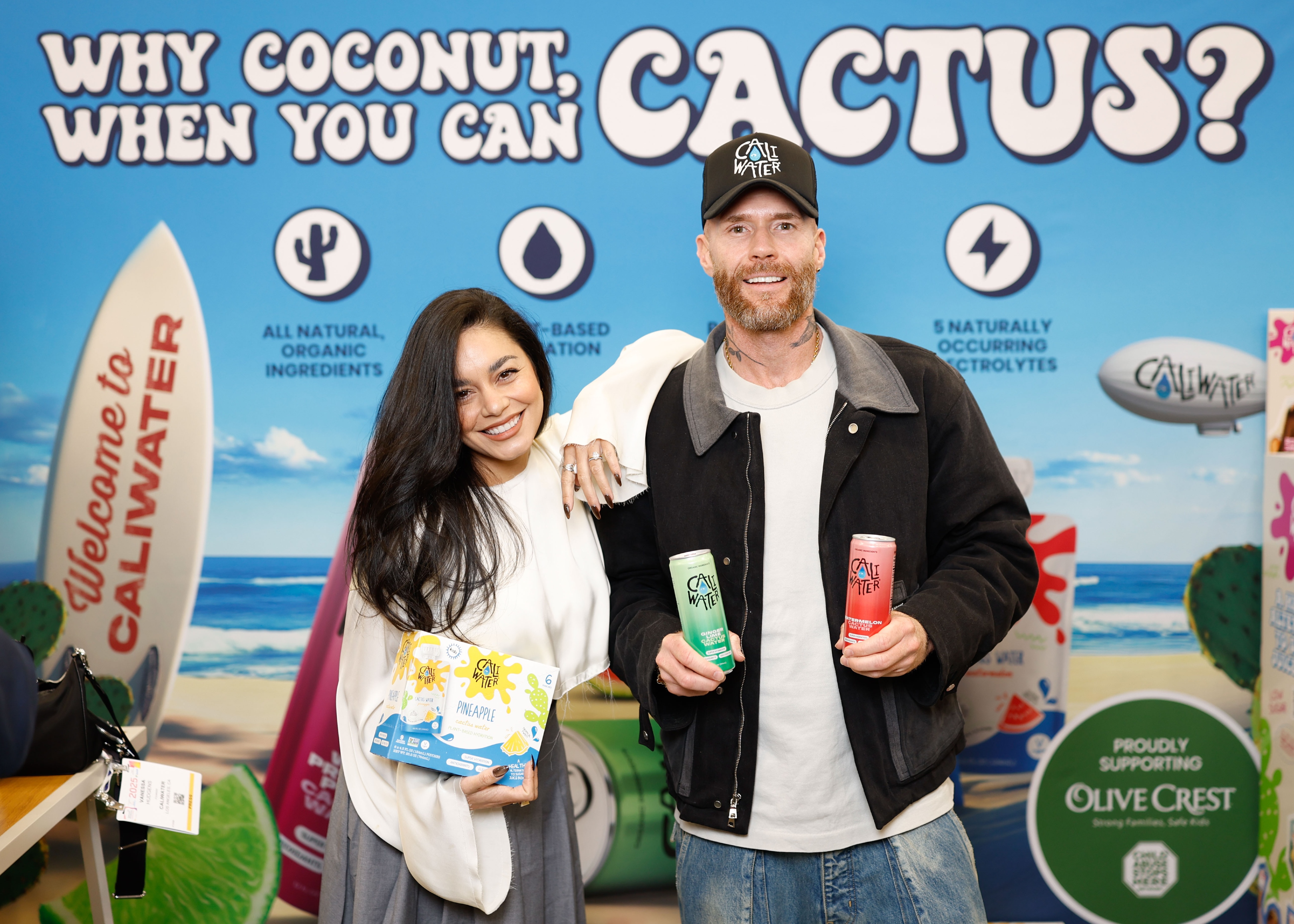 Vanessa Hudgens and Oliver Trevena Celebrate Caliwater at Natural Products Expo West, Anaheim was posted to the gallery